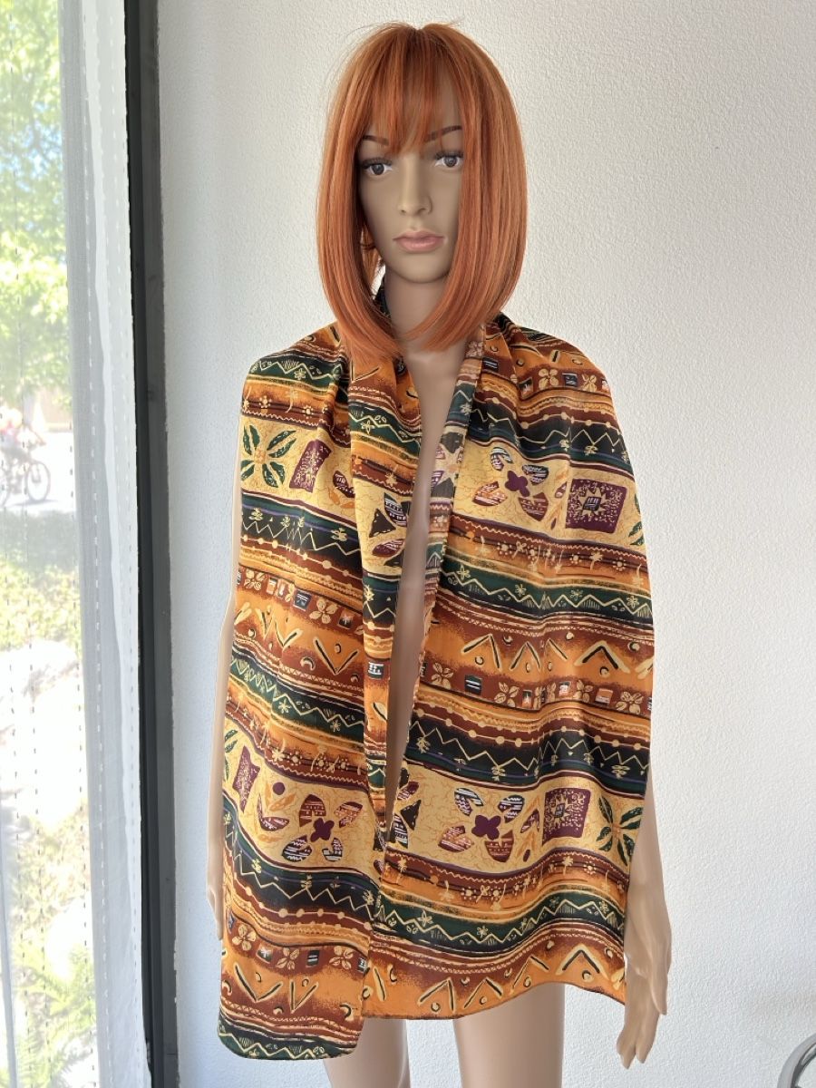 Foulard & Sciarpe: Scarf with ethnic pattern orange green – Nuovo (secondo la descrizione) da Saland venduto da ele_vc96