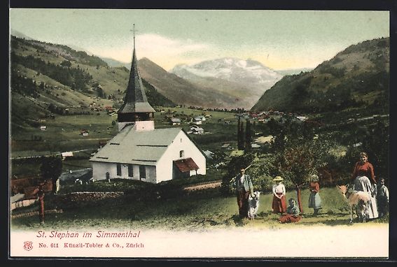 Cartes postales: St. Stephan im Simmenthal, Blick zur Kir – D'occasion à Berlin par bartko-reher