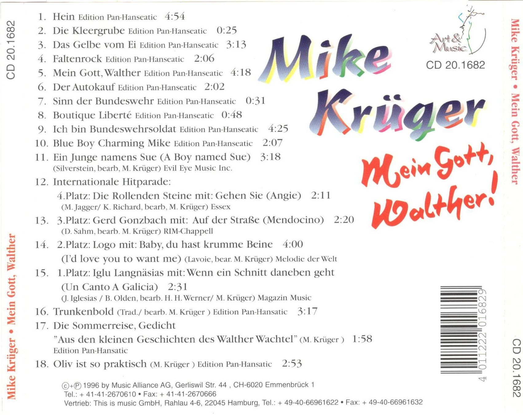 CDs: Mike Krüger CD Mein Gott, Walther! – Gebraucht aus St. Margarethen TG von ursk10 1
