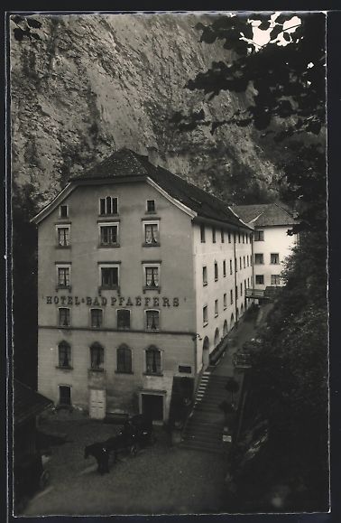 Cartoline postali: Bad Pfäfers, Hotel Bad Pfäfers an der  – Usato da Berlin venduto da bartko-reher