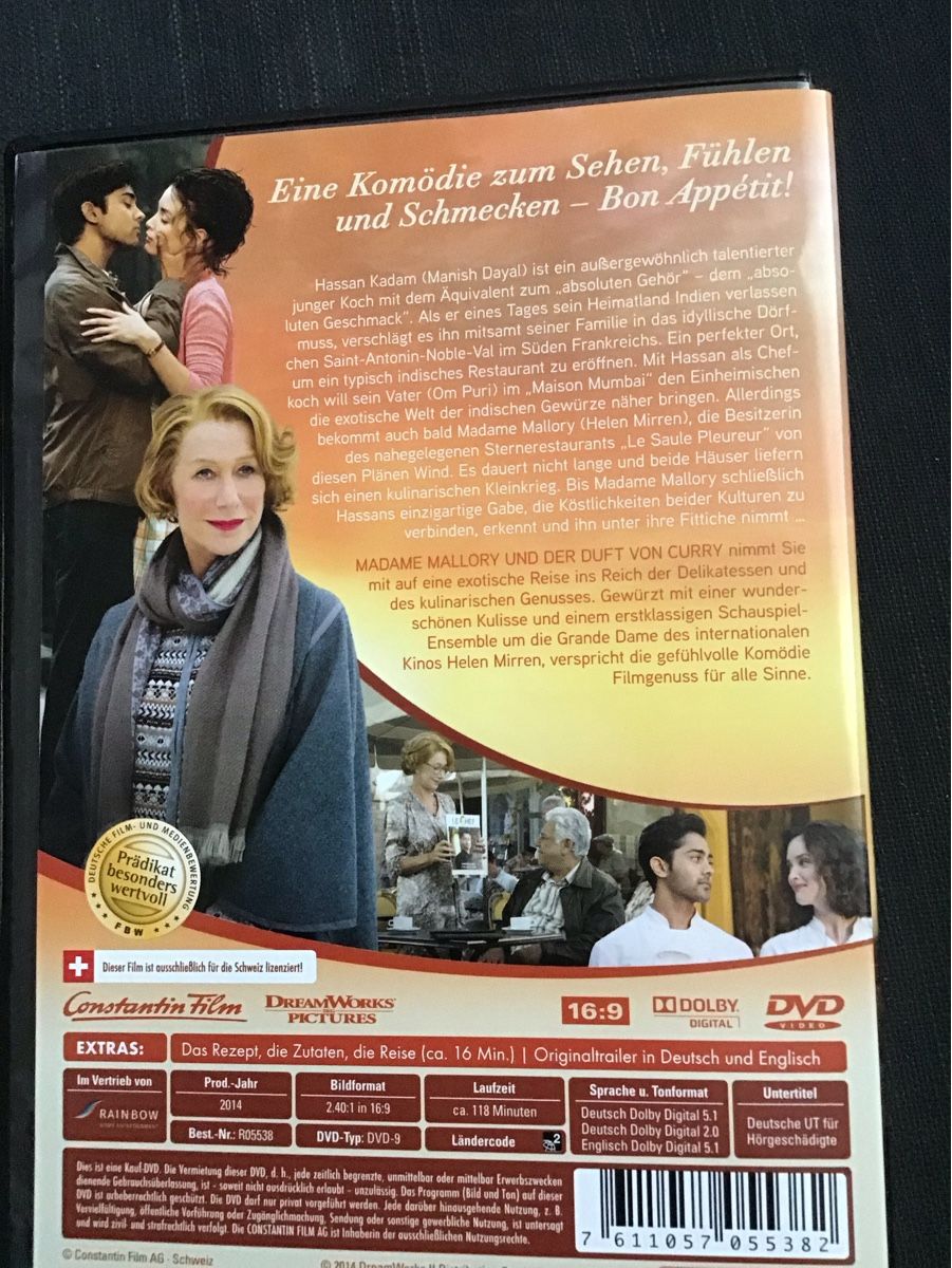Tutti i DVDs: DVD Madame Mallory und der Duft von Curry  – Usato da Bischofszell venduto da 19bischi67 1