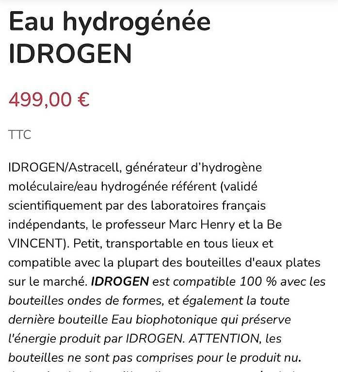 Générateurs de courant: Générateur d'eau hydrogénée IDROGEN  – D'occasion à Aigle par sev_ll62 1
