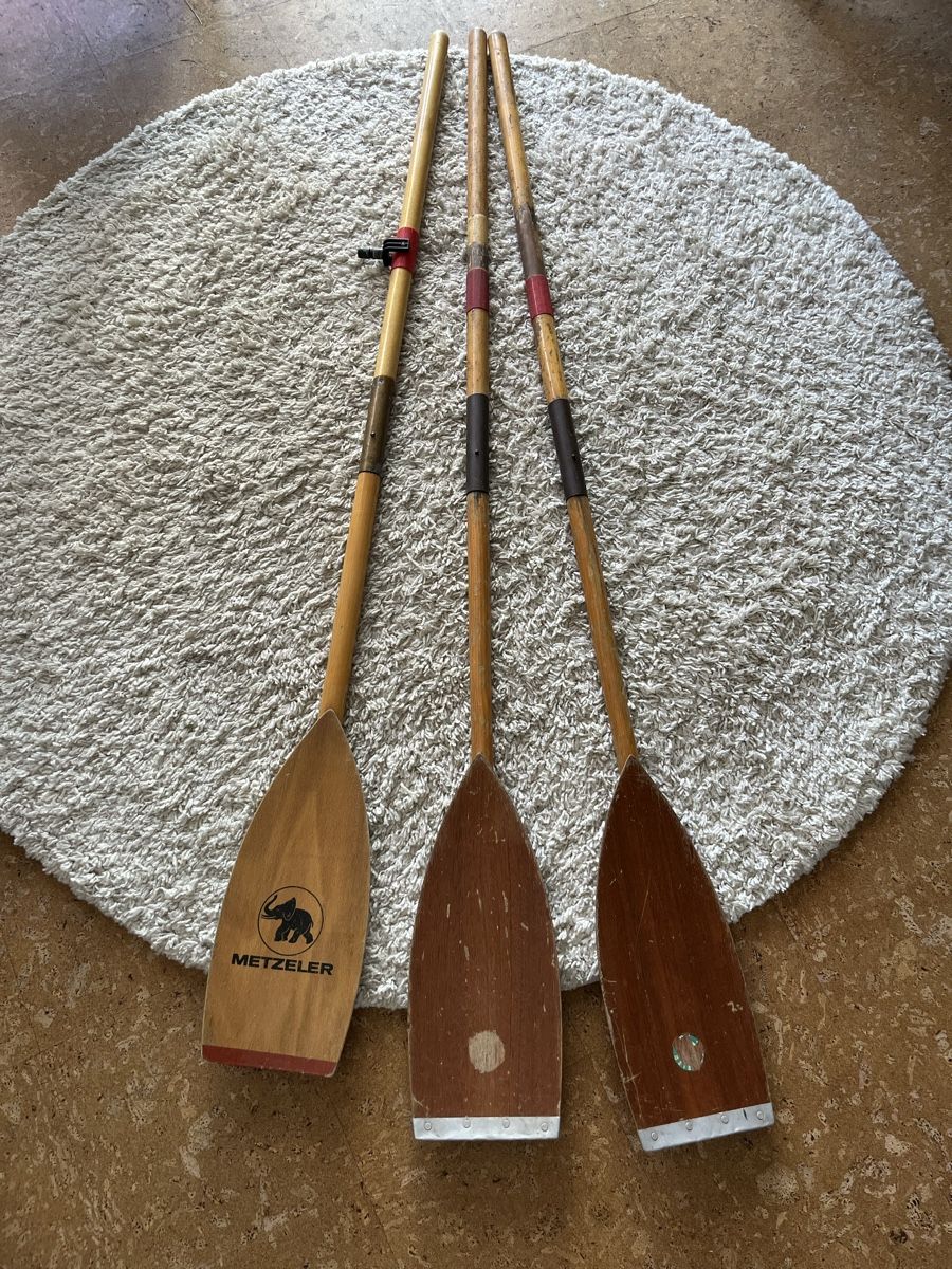 Gommoni, kayak & canoe: 3 Metzeler Holzpaddel Ruder – Usato da Watt venduto da dam_r9qh
