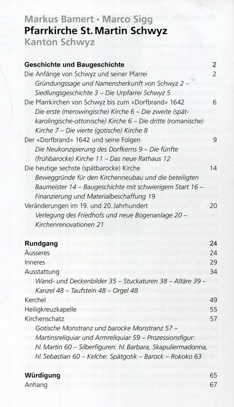 Libri: Schwyz, Pfarrkirche St. Martin, Kunstführer – Usato da Aarau venduto da Elmaar41 2