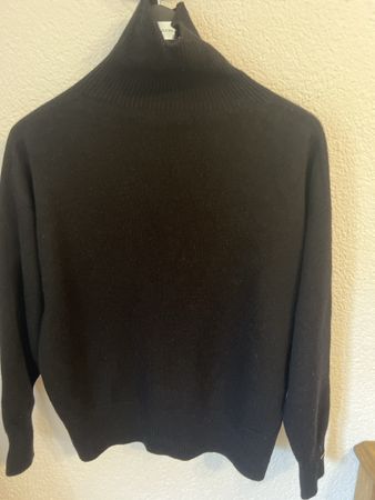 Peserico Rollkragenpullover schwarz Grösse 40 neu