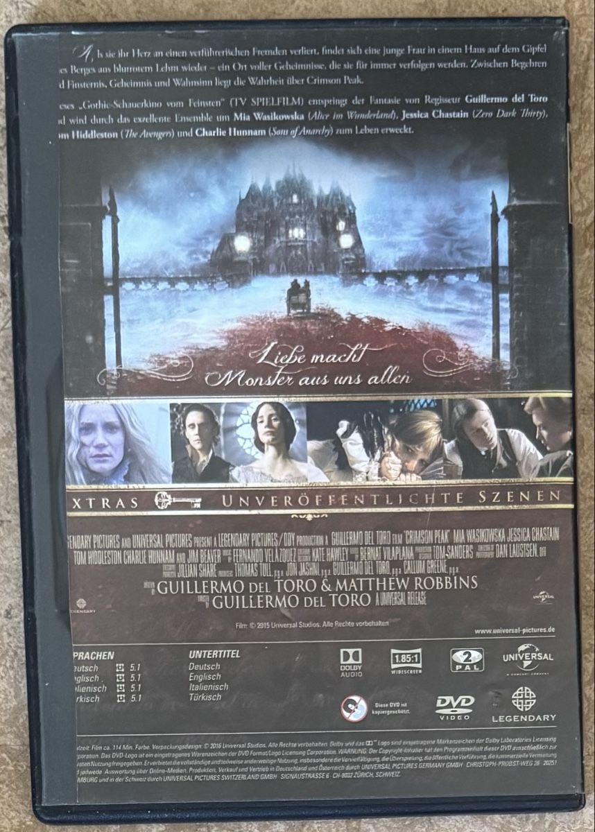 Tutti i DVDs: CRIMSON PEAK  – Nuovo (secondo la descrizione) da Dietikon venduto da AndreaSch01 1