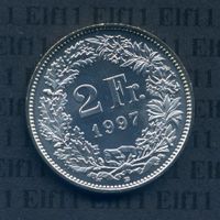CHF___2.00 1997 stgl *nigelnagelneu! 2 Franken