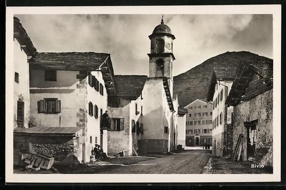 Cartes postales: AK Bivio, Ortsansicht mit Kirche – D'occasion à Berlin par bartko-reher