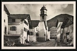 AK Bivio, Ortsansicht mit Kirche
