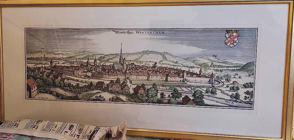 Incisioni: Gravure Winterthur 75 cm x 37 cm grosses Format – Usato da Pully venduto da Dede1958