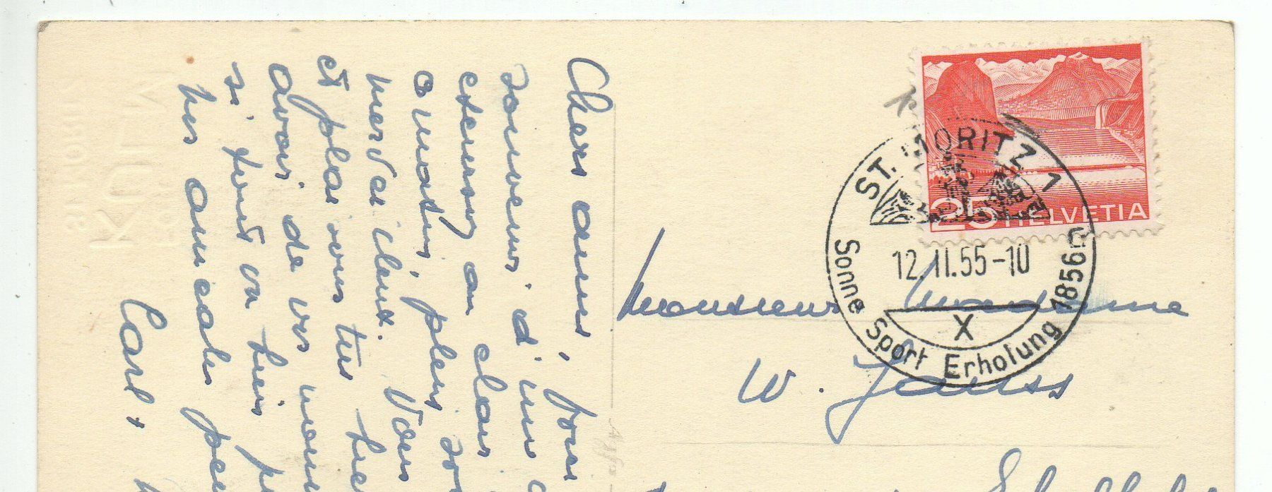 Cartoline postali: ST. MORITZ Schlittenfahrt - Photo Kulm, St. Moritz – Usato da Jona venduto da philajona 1