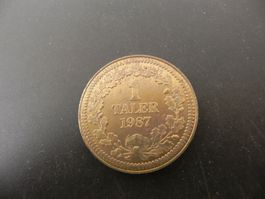 Medaille Zofingen 1 Taler 1987
