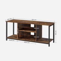 TV-Schrank Fernsehtisch TV-Regal Lowboard Fächer NEBULA
