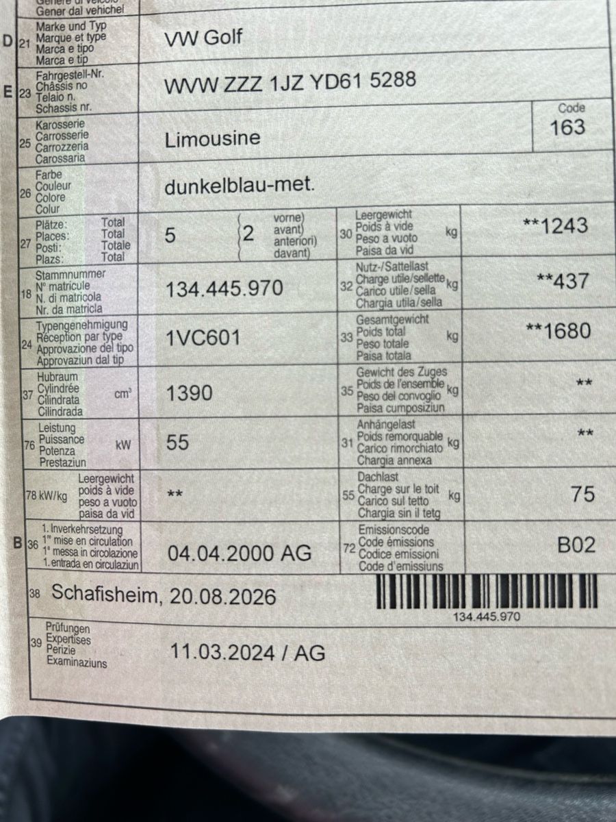 VW Autos: Vw Golf 1.4 16 V  – Gebraucht aus Uttwil von rol_n76q 7