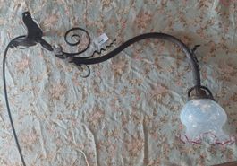 Antike Schwanenhals Lampe, neu verdrahtet