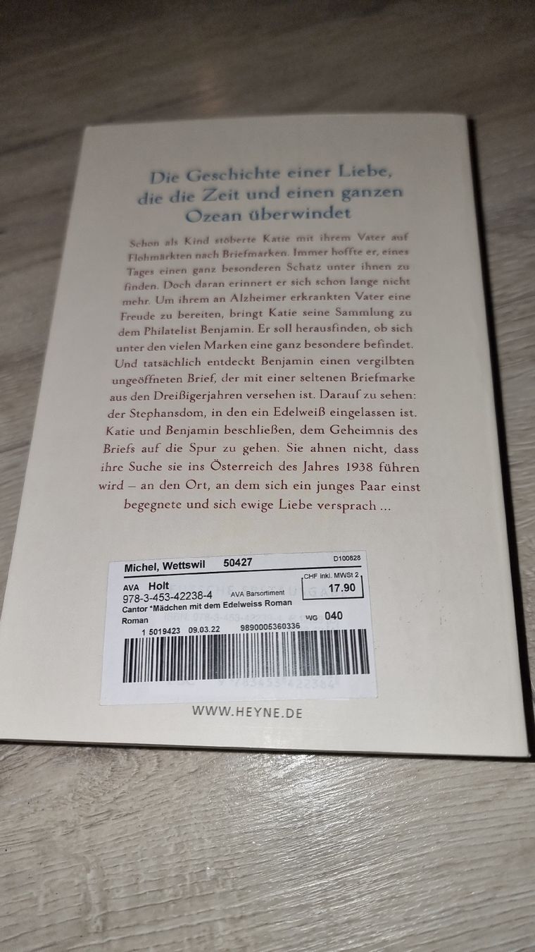 Libri: "Das Mädchen mit dem Edelweiss" neuwertig  – Nuovo (secondo la descrizione) da Wigoltingen venduto da Zuckerfee84 1