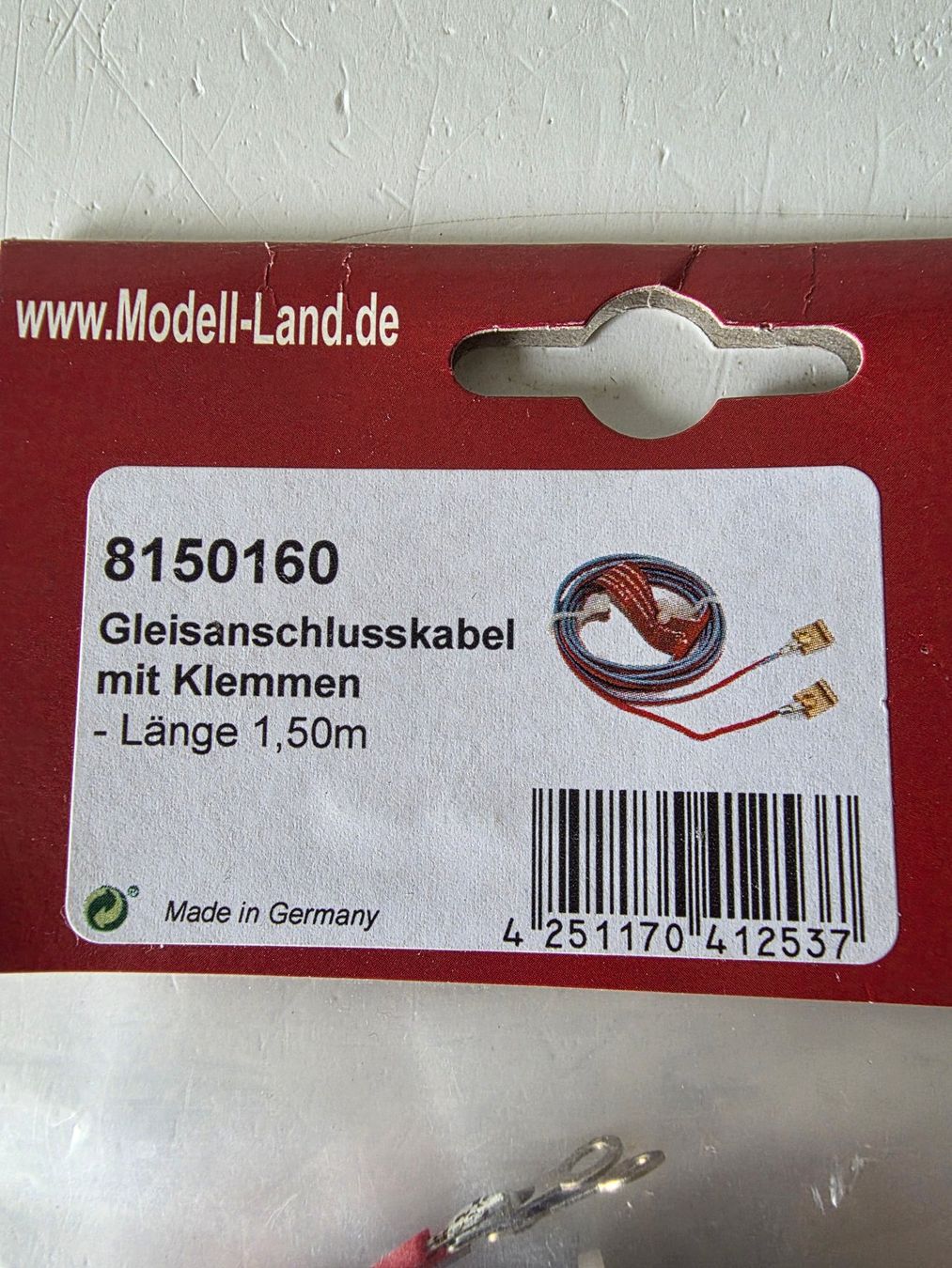 Modelleisenbahnen: Gleisanschlusskabel mit Klemmen, Länge 1,5 m – Neu und originalverpackt aus Seuzach von Loeckeli01 1