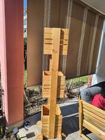 Fioriera verticale in legno