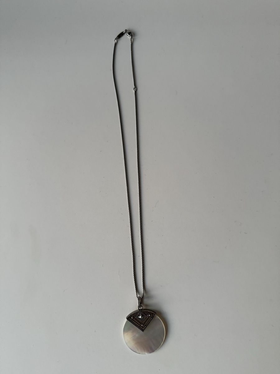 Thomas Sabo Catenine: Thomas Sabo Kette silber mit Medaillon – Usato da Eglisau venduto da Nic1906