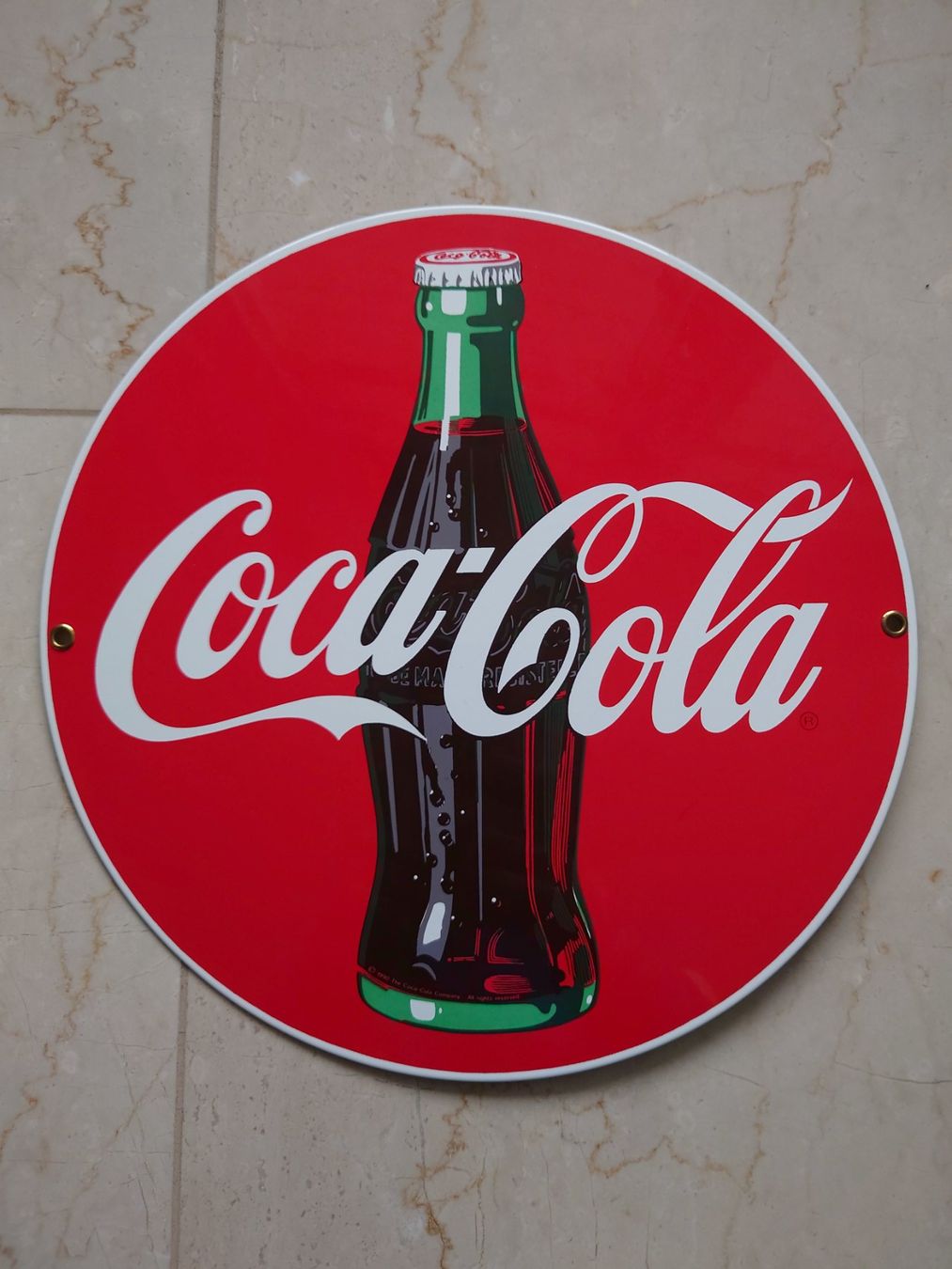 Coca-Cola Insegne: Coca Cola Schild emailliert – Usato da Abtwil SG venduto da rabbit64