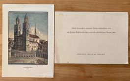 Zürich Grossmünster antike Ansichten