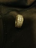 Glitzernder Memoirering in Weissgold Optik 925er,