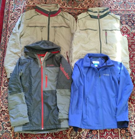 3 Wanderjacken+Weste 3 vestes randonnées+gilet 3 giacche