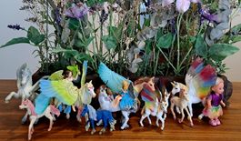 Schleich Fabelwesen Pferde Elfen Set Glitzer