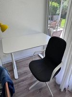 White desk with office chair IKEA