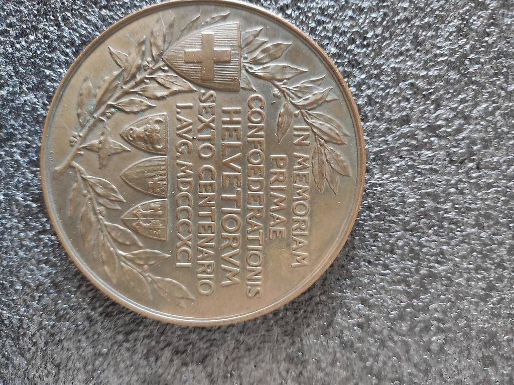 Medaglie: Medaille 600 Jahre Eidgenossenschaft 1891 – Usato da Arnegg venduto da Philips3 1