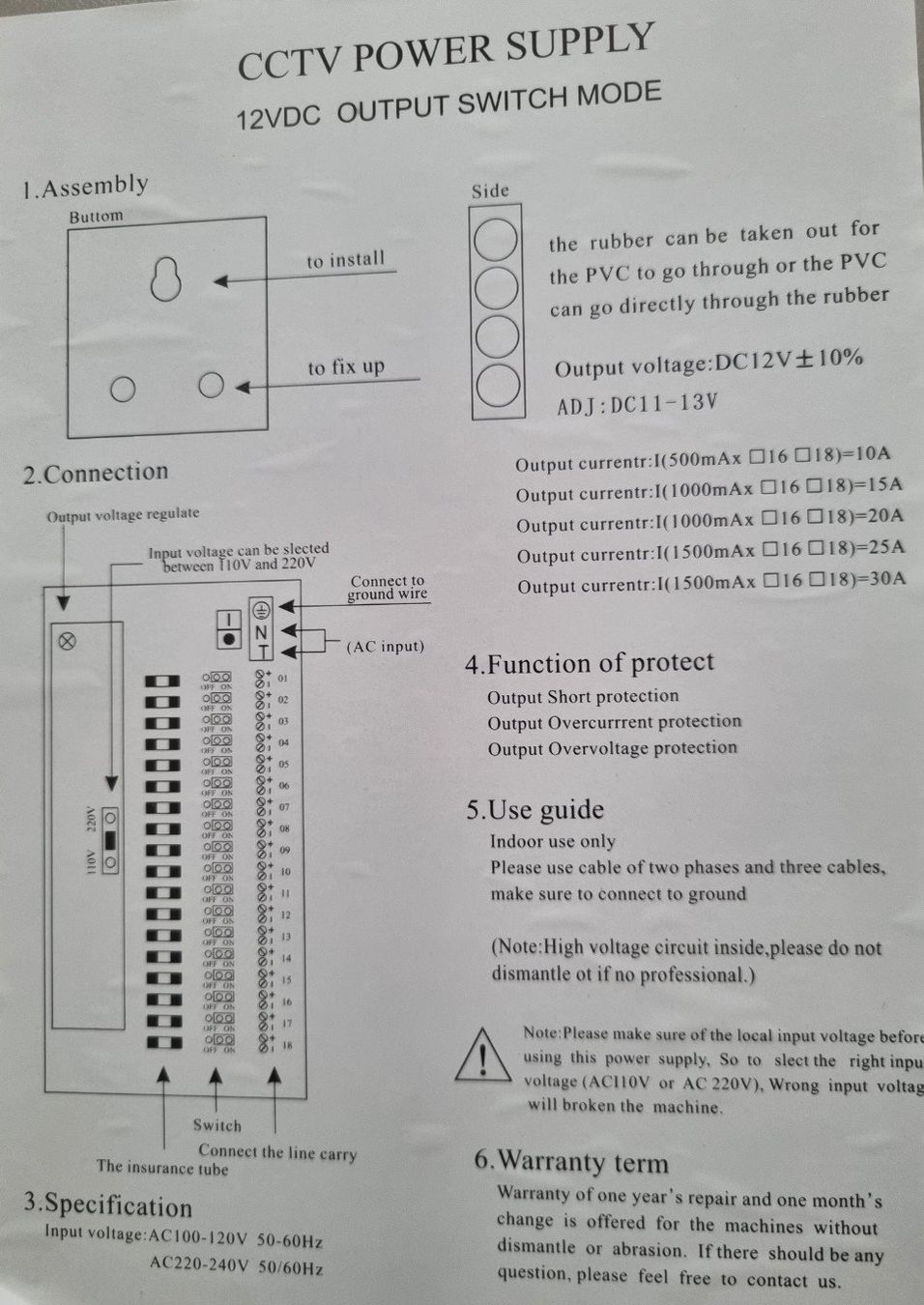 Elektronikbauteile: CCTV POWER SUPPLY – Neu (gemäss Beschreibung) aus Arbon von Cmax73