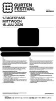 Tagespass für das Gurtenfestival am Mittwoch, 15. Juli. 