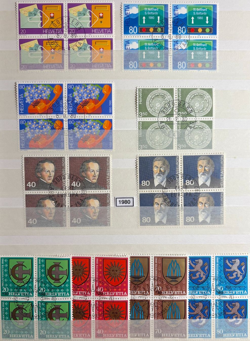 Tutti i francobolli: Timbres suisses 1980 Par 4 – Usato da Lausanne venduto da Cabessa 1