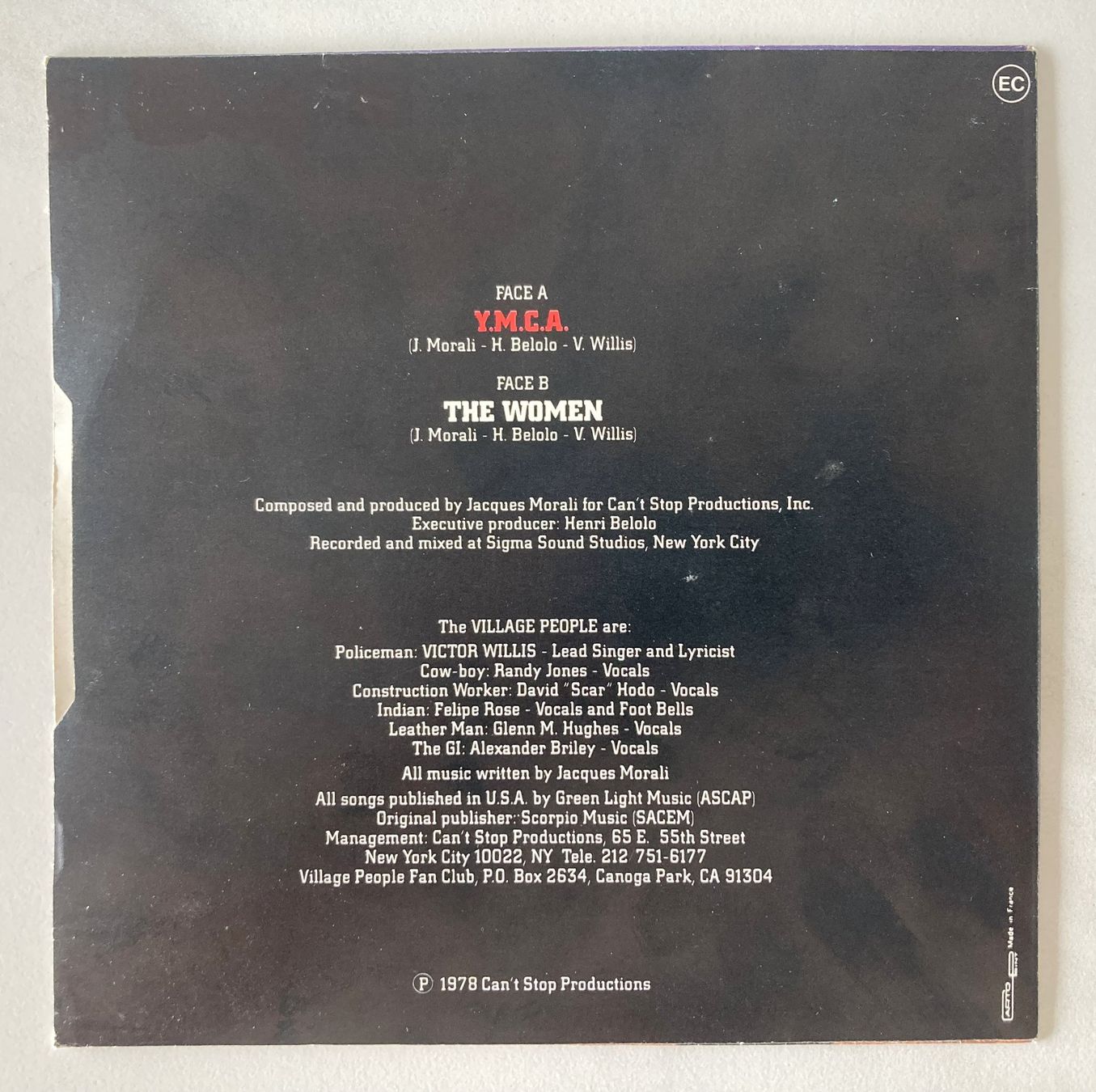 Schallplatten: VILLAGE PEOPLE - Y.M.C.A. – Gebraucht aus Bottens von hotter-than-hell 1