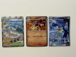 Pokémon Karten Bundle – Surfing Beach IR + Charmeleon + Meta