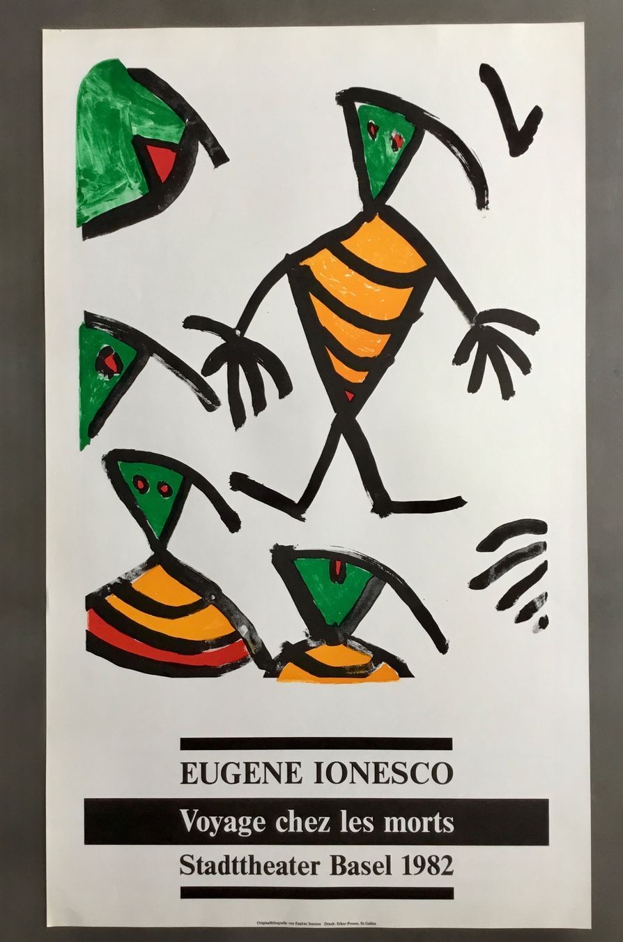 Grafica & Litografie: Ionesco Eugène Original-Lithografie, Stadttheater Basel 1982 – Usato da Eggersriet venduto da Wiese61