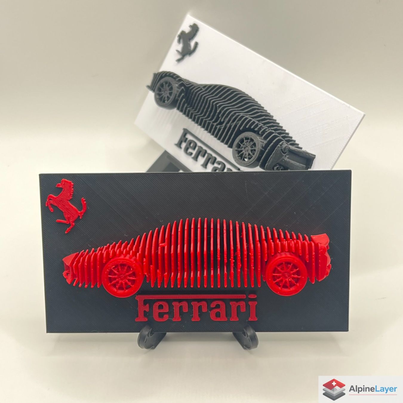 Statuette: LaFerrari Layered Sculpture 3D Printed Red Black – Nuovo (secondo la descrizione) da Losone venduto da AlpineLayer 7
