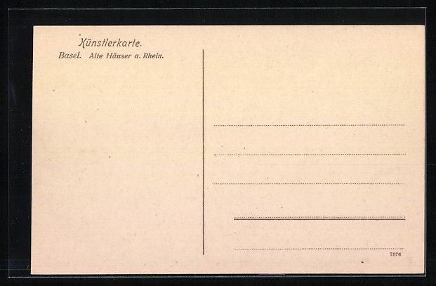 Cartoline postali: Basel, Alte HÄuser am Rhein – Usato da Berlin venduto da bartko-reher 1