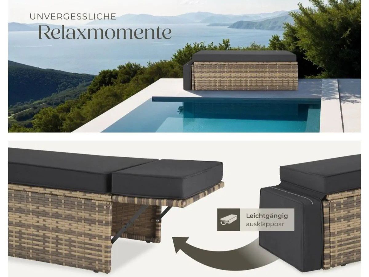 Divani: Rattan Lounge Sofa 2-Sitzer mit Hocker VELTORINO – Nuovo e nell'imballaggio originale da Lachen SZ venduto da sw3zzy 3