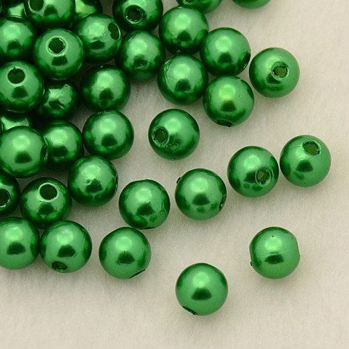 Perle (finte): Acrylperlen Rund Grün 5.5mm / 100Stück – Nuovo (secondo la descrizione) da Rüegsau venduto da Tausendfreund