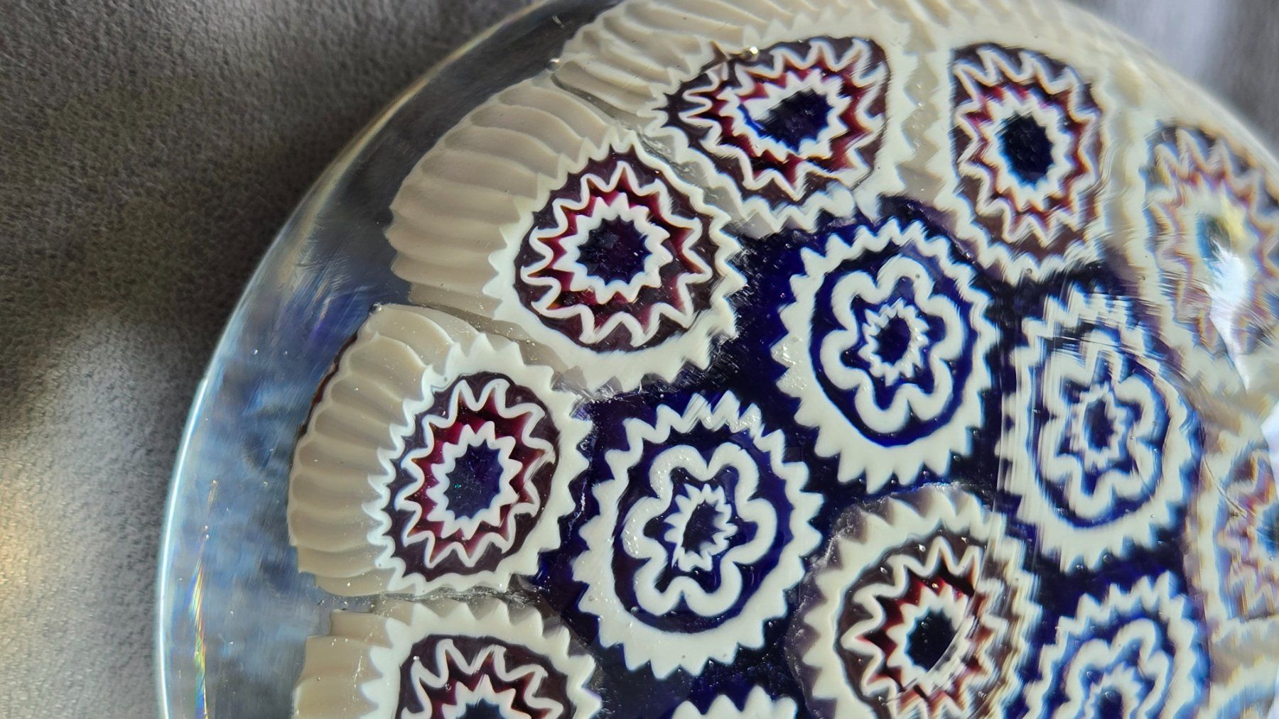 Murano Verres: Papiergewicht Murano Millefiori Glas 9 cm – D'occasion à Meggen par everydaysale 2