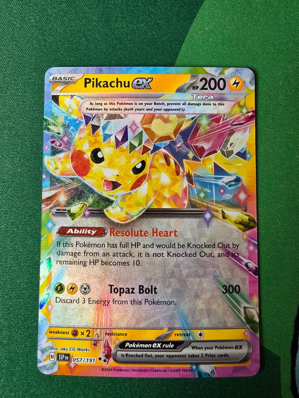 Pokémon Carte collezionabili: Pokemon Pikachu ex 057/191 Surging Sparks Englisch – Nuovo (secondo la descrizione) da Gossau SG venduto da worklifebalance