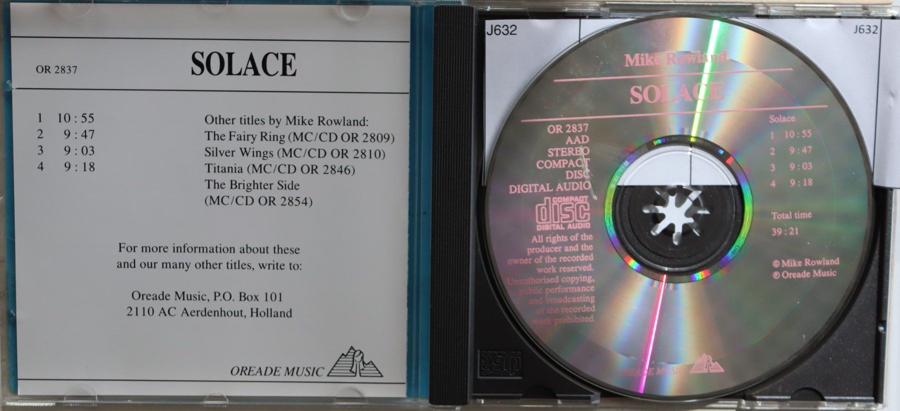 CD: Mike Rowland – Solace – Usato da Luzern venduto da CONTENTI 1