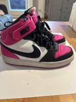 Nike High Top Sneakers Pink Black White Size 36 EU 4Y US