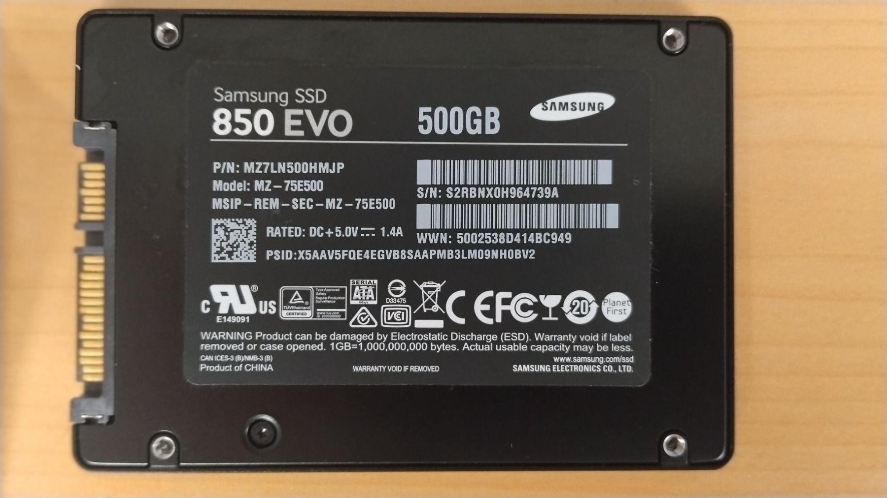 Samsung Dischi rigidi: Samsung SSD 850 EVO 500GB gewipt – Usato da Wallisellen venduto da mic_gg2g 1