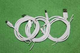 Ladekabel  3 x  USB-C Datenkabel für Apple iPhone 15 16 17