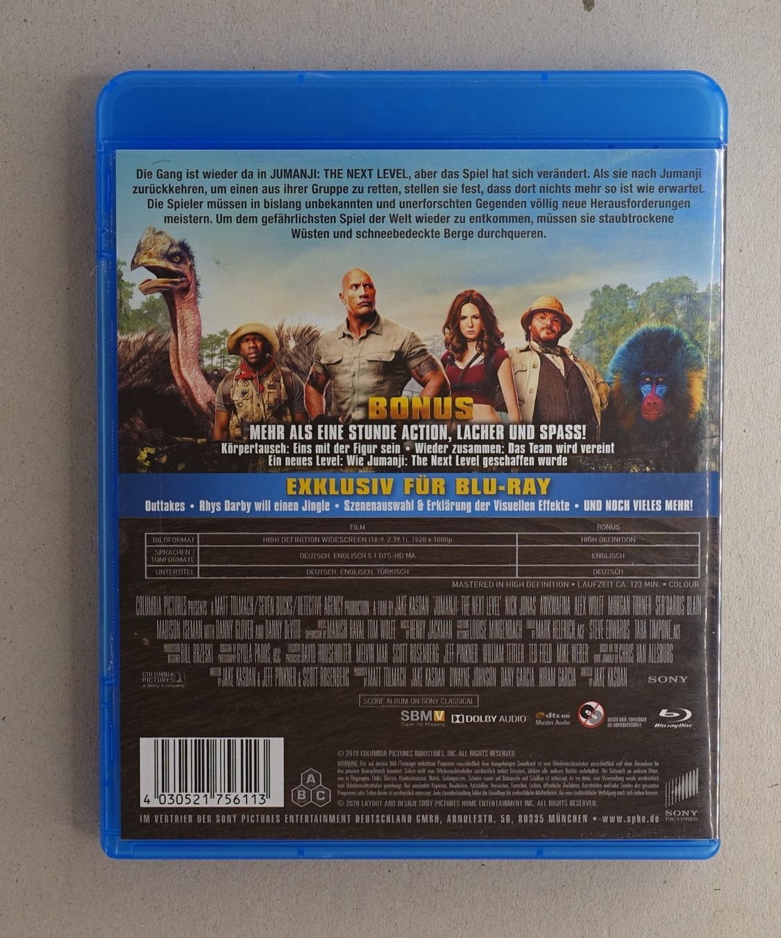 Tutti i DVDs: Jumanji: The Next Level - Blu-ray mit Dwayne Johnson – Usato da Sessa venduto da fraenklishop 1