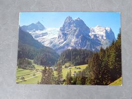 Postkarte Rosenlaui Gschandtenmaad mit Wetterhorngruppe