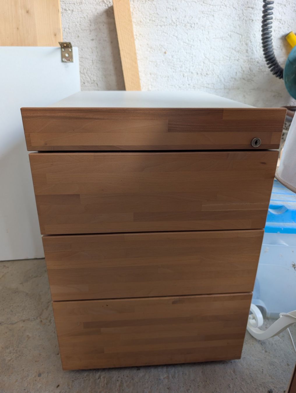 Korpus: Rollcontainer Holz mit 4 Schubladen weiss – Gebraucht aus Unterkulm von nic_72m6 1