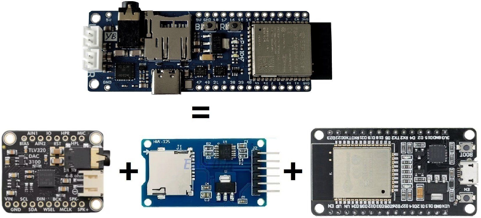 Musikinstrumente: YB-ESP32-S3-DAC mit uSD, TLV320 Stereo Audio DAC, PSRAM – Neu und originalverpackt aus Sursee von allduino 2
